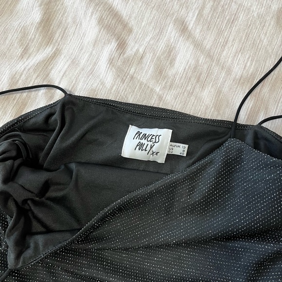 Black Sparkly Mini Dress - Picture 3 of 9